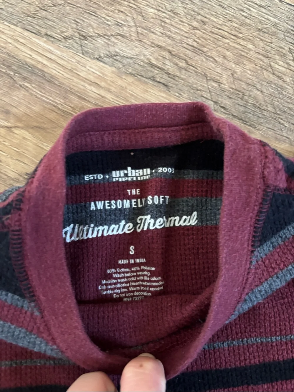 urban pipeline Boys Long Sleeve Two-Pack in Burgundy, Black & Gray